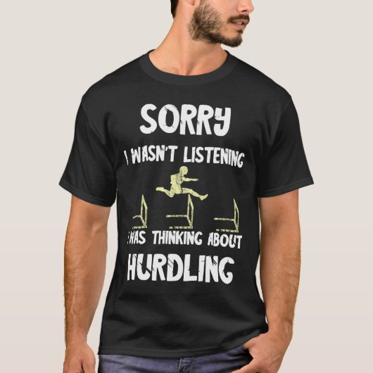 Hurdles die over het spoor en het veld lopen t-shirt (Voorkant)