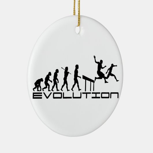 Hurdles Hurdler Sport Evolution Art Keramisch Ornament (Rechts)