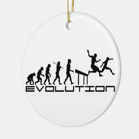 Hurdles Hurdler Sport Evolution Art Keramisch Ornament (Links)