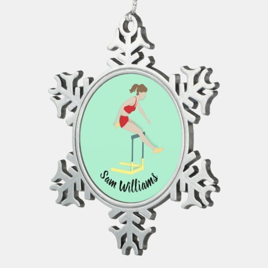 Hurdles Tin Sneeuwvlok Ornament (Rechts)