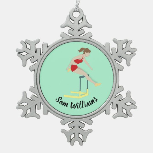 Hurdles Tin Sneeuwvlok Ornament (Voorkant)