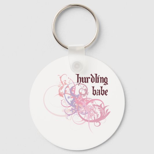 Hurdling Babe Sleutelhanger (Voorkant)
