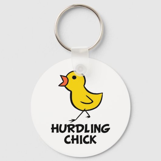 Hurdling Chick Sleutelhanger (Voorkant)