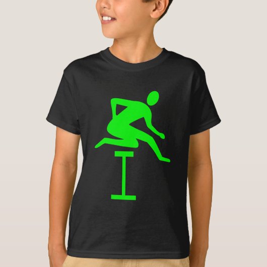 Hurdling - groen t-shirt (Voorkant)