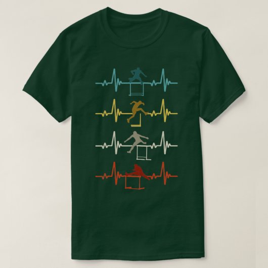 Hurdling Hurdle Runner Athletics Track and Field H T-shirt (Design voorkant)