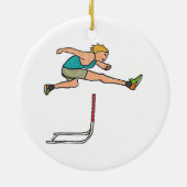 Hurdling Hurdles Keramisch Ornament (Achterkant)