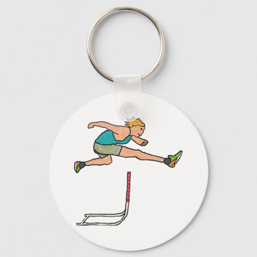 Hurdling Hurdles Sleutelhanger (Voorkant)