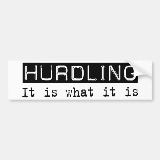 Hurdling is bumpersticker (Voorkant)