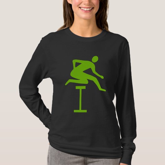 Hurdling - Martian Green T-shirt (Voorkant)