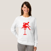 Hurdling - rood t-shirt (Voorkant volledig)