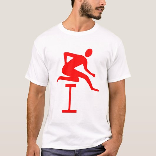 Hurdling - rood t-shirt (Voorkant)