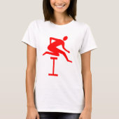 Hurdling - rood t-shirt (Voorkant)