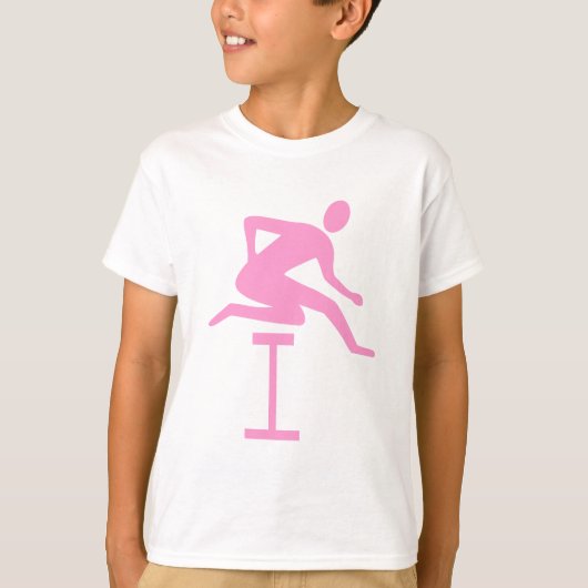Hurdling - Roze T-shirt (Voorkant)