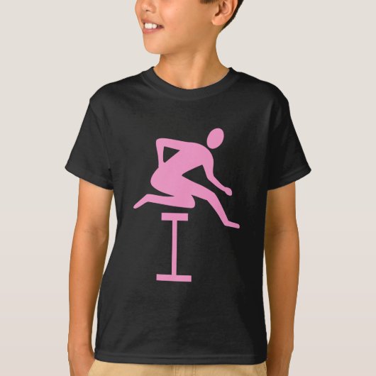 Hurdling - Roze T-shirt (Voorkant)