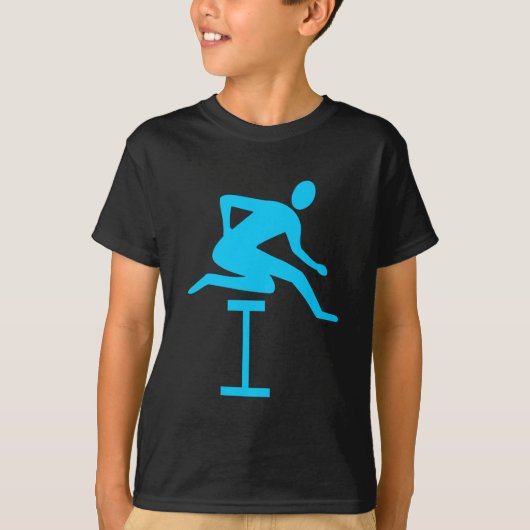 Hurdling - Sky Blue T-shirt (Voorkant)