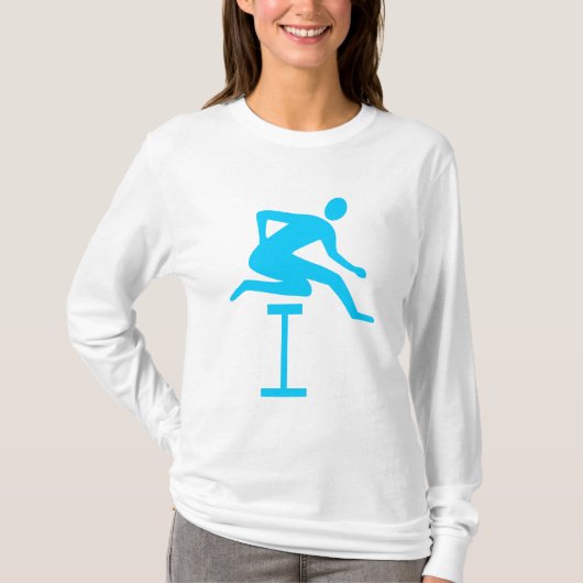 Hurdling - Sky Blue T-shirt (Voorkant)