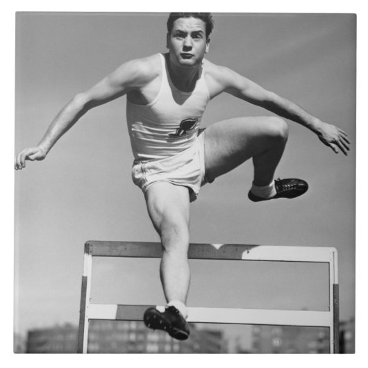 Hurdling Tegeltje (Voorkant)