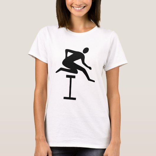 Hurdling - zwart t-shirt (Voorkant)