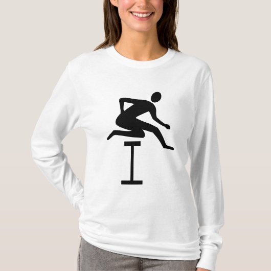 Hurdling - zwart t-shirt (Voorkant)