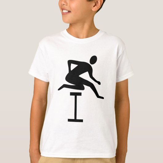 Hurdling - zwart t-shirt (Voorkant)