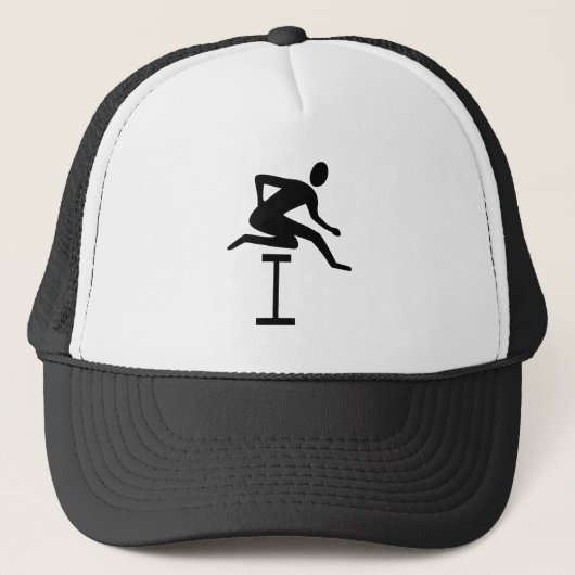 Hurdling - zwart trucker pet (Voorkant)