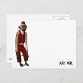 Hurdy Gurdy 3D Music Monkey 11 Briefkaart (Voorkant / Achterkant)