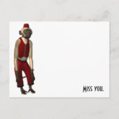 Hurdy Gurdy 3D Music Monkey 11 Briefkaart (Voorkant)