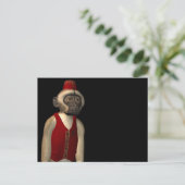 Hurdy Gurdy 3D Music Monkey 11 Briefkaart (Staand voorkant)