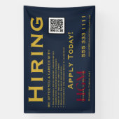 Huren Navy Blue Burgundy Goud Monogram Spandoek (Verticaal)