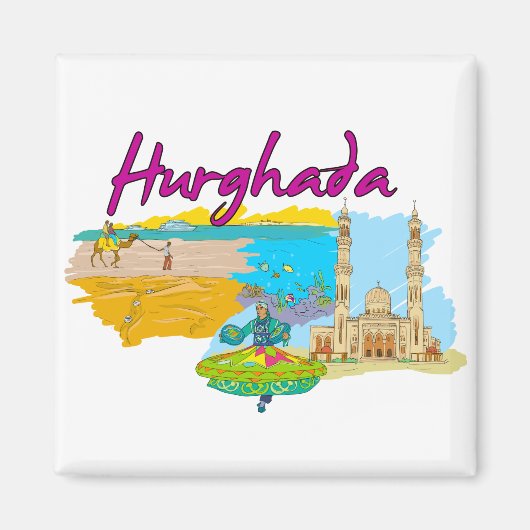 Hurghada - Egypt.png Magneet (Voorkant)