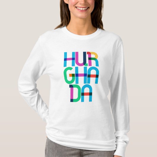 Hurghada Egypt Pop Art Letters T-shirt (Voorkant)
