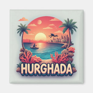 Hurghada Egypte Reis Souvenir Voor Thuiscollectie Magneet