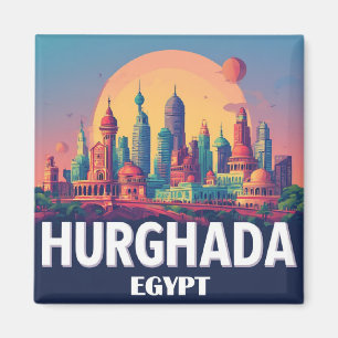 Hurghada Egypte Reis Souvenir Voor Toeristen 🗺️ Magneet
