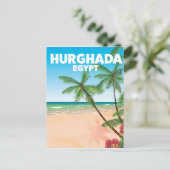 Hurghada Egypte reisposter Briefkaart (Staand voorkant)