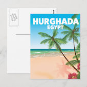 Hurghada Egypte reisposter Briefkaart (Voorkant / Achterkant)