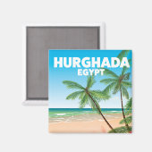 Hurghada Egypte reisposter Magneet (Voorkant / Achterkant)