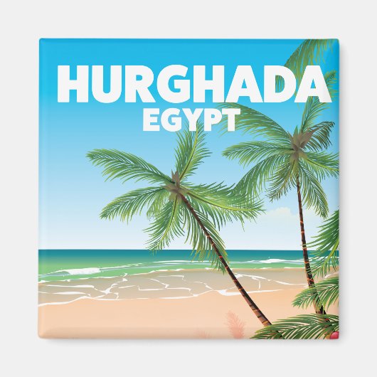 Hurghada Egypte reisposter Magneet (Voorkant)