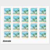 Hurghada Egypte reisposter Vierkante Sticker (Vel)