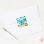 Hurghada Egypte reisposter Vierkante Sticker (Envelop)