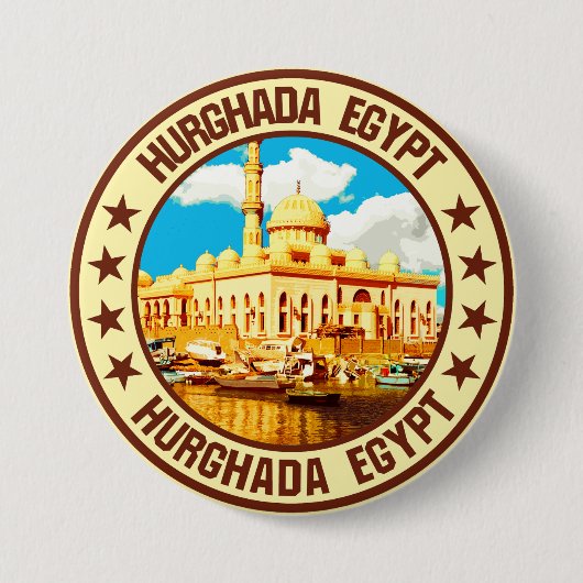 Hurghada Ronde Button 7,6 Cm (Voorkant)