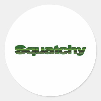 hurkend ronde sticker