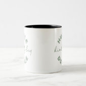 Hurkle-Durkle - Omarm de kunst van het gezellige p Tweekleurige Koffiemok (Center)