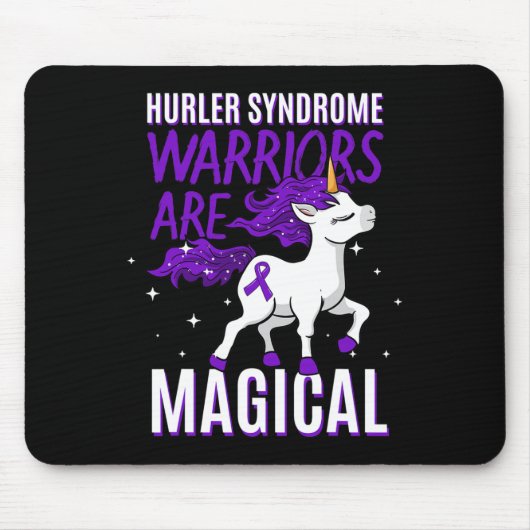 Hurler Syndroom Warrior Awareness Unicorn MPS-in P Muismat (Voorkant)