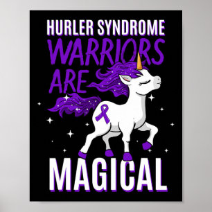 Hurler Syndroom Warrior Awareness Unicorn MPS-in P Poster