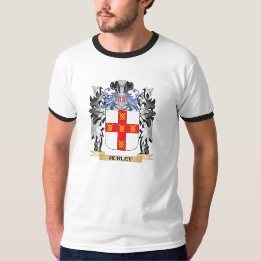 Hurley Coat of Arms - Family Crest T-shirt (Voorkant)