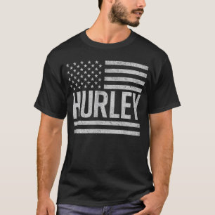 Hurley KY Vintage Amerikaanse Vlag Retro vrienden T-shirt