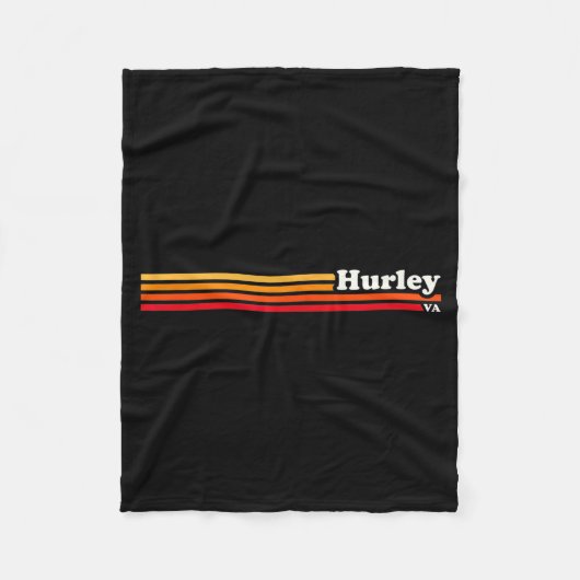 Hurley, Ky Vintage Sunset Retro Fleece Deken (Voorkant)