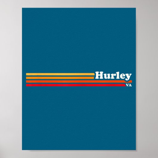 Hurley, Ky Vintage Sunset Retro  Poster (Voorkant)