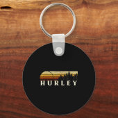 Hurley, Ky Vintage Sunset Retro  Sleutelhanger (Voorkant)