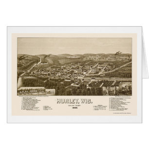 Hurley, WI Panoramic Map - 1886